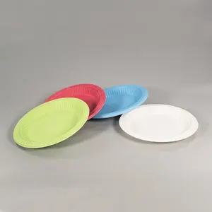 9 Inch 3 Compartment Disposable Corn Starch Biodegradable Plate