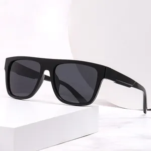 Hot sale Flat frame shades Fashionable Men TR90 polarized new sunglasses 2023 with logo