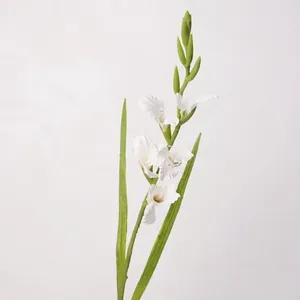 Fleurs artificielles en soie de qualité supérieure, gladiolus et orchidées à tige unique, pour décorations de mariage, de remise de diplômes et du Nouvel An chinois - Product Image 2
