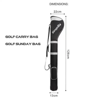 Sacs de golf à prix d'usine, sac de golf dimanche avec logo personnalisé, sac de transport portable mini léger avec logo personnalisé, sacs de golf type fusil