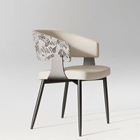 Chaises de salle à manger en métal de style minimaliste italien, nouvelle collection 2026, chaise à dossier haut de gamme de luxe léger pour la maison ; Chaise moderne