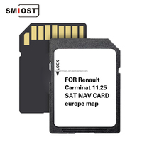 Pour système de navigation GPS en plastique SMIOST compatible avec Tomtom Renault Carminat 11.25 Europe comprend le logiciel de carte SD CID