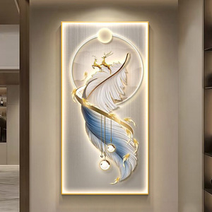 Di nuovo Design moderno decorazione per la <span class=keywords><strong>casa</strong></span> porcellana di cristallo <span class=keywords><strong>con</strong></span> luci a Led <span class=keywords><strong>quadri</strong></span> lampade di lusso cristallo arte pittura diamante - Product Image 2