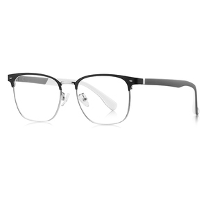 Lunettes de vue carrées classiques en métal pour homme, montures optiques en alliage demi-cerclées pour <span class=keywords><strong>myopie</strong></span>, modèle 99012 - Product Image 3