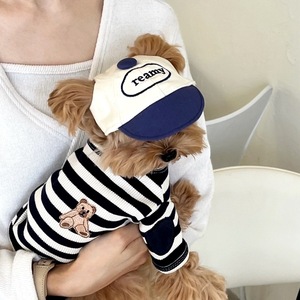 Cachorros pequeños Teddy Camiseta de verano Ropa de perro a rayas de algodón para Bichon Frize <span class=keywords><strong>Yorkshire</strong></span> - Product Image 2