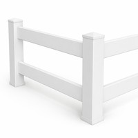 Clôture pour chevaux - 2-Rai - Cadre en PVC et aluminium - Vinyle - 5 pieds de haut - Résistant aux UV - Écologique - Maisons - Balcons - Jardin - Pelouse