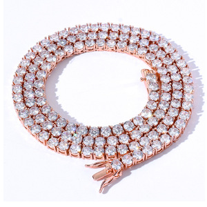 Cadena <span class=keywords><strong>de</strong></span> tenis <span class=keywords><strong>de</strong></span> <span class=keywords><strong>diamantes</strong></span> <span class=keywords><strong>de</strong></span> imitación <span class=keywords><strong>de</strong></span> una sola fila al por mayor, 3mm 4mm 5mm 6mm, collar y pulsera <span class=keywords><strong>de</strong></span> tenis <span class=keywords><strong>de</strong></span> circonita cúbica, joyería hip hop <span class=keywords><strong>para</strong></span> <span class=keywords><strong>hombres</strong></span> y mujeres - Product Image 1