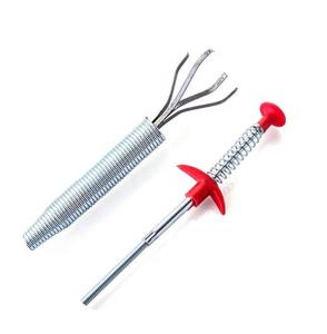 Évier de cuisine domestique, outil flexible télescopique à 4 griffes poignée à ressort courbe étroite et incurvée grappin d'égout - Product Image 1