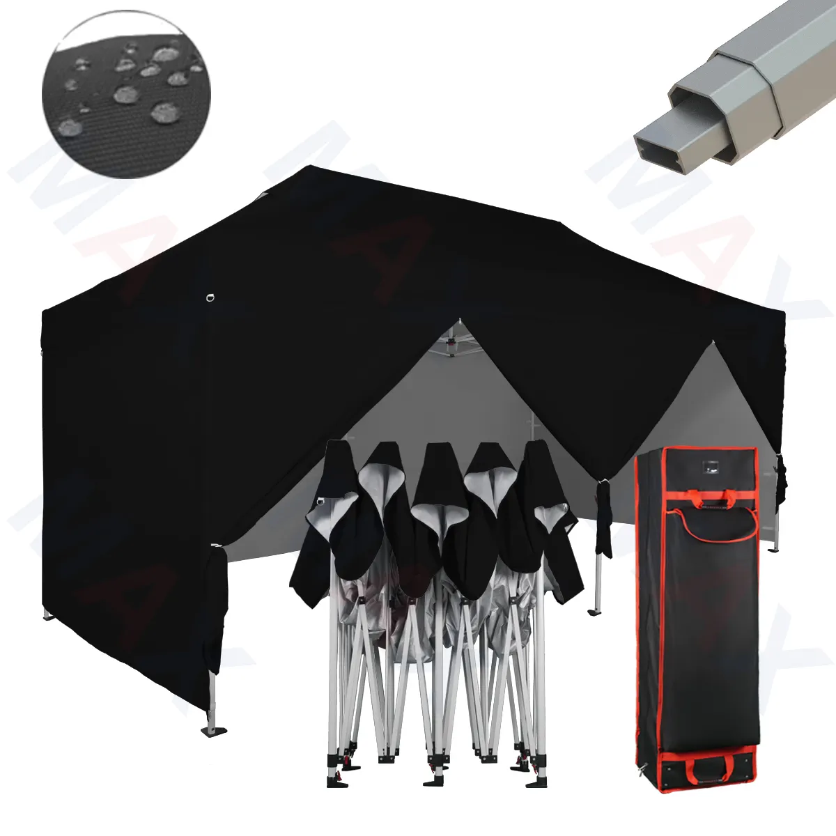 أوكتوما الصناعية التجارية 3x6 مع جدار جانبي للسوق الأوروبي 10x20 مظلة منصة خيمة محمولة