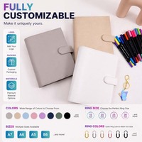 Ins Etsy FB TK Meilleur vendeur Noir Blanc Gris Rose Beige A6 Bague en cuir de lézard A6 Portefeuille Argent Budget Classeur Organisateur et planificateur