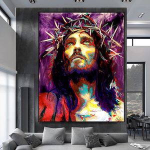 Il y a de la lumière derrière la série Religion de jésus, des images d'art mural et des affiches pour la décoration de la maison, caudro, décoration du salon - Product Image 4
