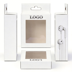 Custom Logo Eco-Friendly 3C Electronic Product Portable Power Bank Headphone Rigid Embossing Matt Lamination UV Coating Sponge