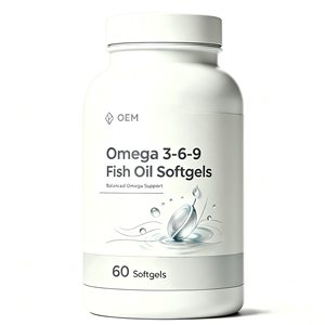 Gélules d'huile de poisson Oméga 3-6-9 en gros (ODM/OEM) sous marque privée : Soutien essentiel pour la santé cardiaque et le bien-être cérébral - Product Image 1