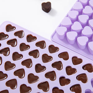 Produsen grosir produk cetakan makanan tambahan manual silikon cetakan permen donat bentuk hati kualitas makanan - Product Image 1