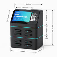 Borne de partage de batteries externes de bureau à 8 emplacements avec écran intégré – Solution de recharge mobile commerciale