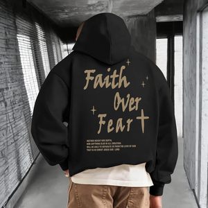 Sudadera con Capucha FOXA Faith Over Fear para Hombre, 100% Algodón, Sudadera Transpirable - Product Image 6