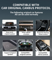 Système Linux, écran tactile capacitif 10,25 pouces, autoradio sans fil CarPlay Android Auto, lecteur MP5 compatible BMW F45 F46 F87