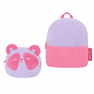 Sac à dos en peluche 2-en-1 avec poche avant, sac à bandoulière portable, mignon sac à dos en peluche Panda pour enfants, multi-usages toutes saisons - Product Image 4