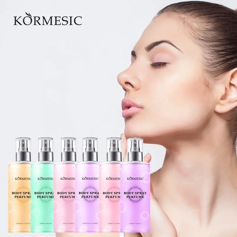 OEM KORMESIC Clear Body Flasche Private Label Langlebiges Deodorant und Anti trans pirant Hand Body Dry Sensitive Spray für Frauen