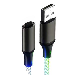 Đẹp 60W 1Meter/3.3feet nhanh chóng sạc cao-tốc độ truyền dữ liệu cáp <span class=keywords><strong>RGB</strong></span> chảy Led USB sạc cáp phát sáng dây điện thoại - Product Image 5