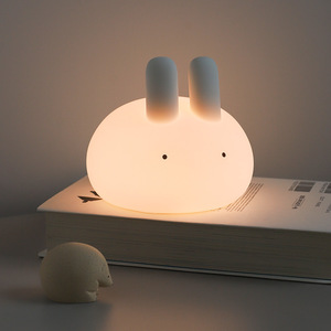 Tangyuan Rabbit Silicone Night Light Tap Control USB Powered Bedroom Bedside Sleep Lamp - Product Image 1