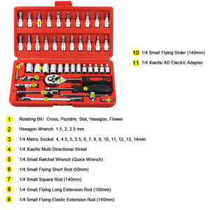 Juego de Herramientas Manuales Combinadas de Acero al Carbono de Alta Resistencia, Kit de Herramientas para Reparación de Automóviles, Juego de Llaves de Tubo para el Hogar, Kit de Calidad Práctica - Product Image 4