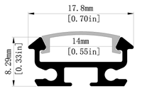 Profilé en aluminium LED extrudé LS-035 pour bande lumineuse LED