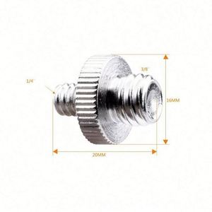 Adaptador de rosca doble macho de 1/4'' a 1/4'' o 3/8'' compatible con trípode, accesorios metálicos para cámara - Product Image 5