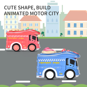 Véhicules jouets à friction en alliage, petit camion de dessin animé à inertie, camionnette, modèle de voiture jouet pour enfants, jeu de rôle, jeu de simulation - Product Image 4