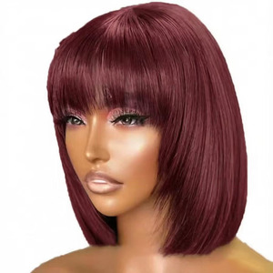 Pelucas estilo Bob al por mayor, baratas, con flequillo, esponjosas <span class=keywords><strong>y</strong></span> naturales, <span class=keywords><strong>de</strong></span> buena calidad para mujeres negras, precio al por mayor - Product Image 3