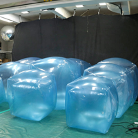 Cube de glace gonflable en PVC avec éclairage LED, modèle publicitaire gonflable géant personnalisé pour les événements d'été
