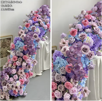 Arche de mariage artificielle personnalisée et fleurs décoratives de table pour Thanksgiving, incluant guide de chemin et toile de fond