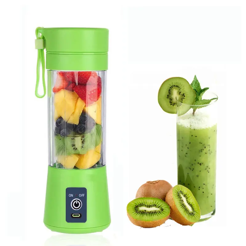 Custom Logo Elektrische Mini Ijs Fles Blender Home Usb 6 Messen Juicer Cup Machine Draagbare Vruchtensap Blenders Fruit Gereedschap