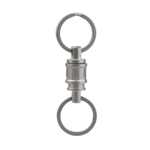 Titanium alloy anti-detachment quick-release <b>car</b> <b>key</b> <b>ring</b> connector buckle two-way universal <b>ring</b> male and female buckle EDC - Product Image 4