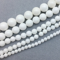 Perles de nacre MOP, perles de coquille de nacre naturelle, rondes et lisses pour la fabrication de bijoux de mode DIY, 4 mm, 6 mm, 8 mm, 10 mm