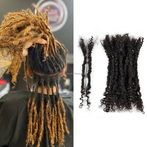 Extensiones de Cabello Humano Brasileño Completo al por Mayor, Estilo Lisa Locs con Puntas Rizadas para Mujeres Americanas y Africanas - Product Image 2