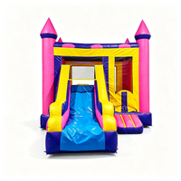Château gonflable avec toboggan pour enfants, château de saut et structure de jeux gonflables pour fêtes, jardin et divertissement en plein air