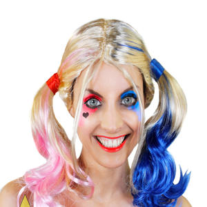 Perruque de fête d'Halloween Task Force Crazy Girl Clown Harley Quinn perruque habille la perruque - Product Image 1