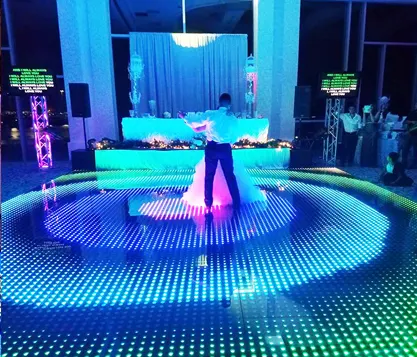 Draagbare Indoor Led Draadloze Magneet Podium Bruiloft Disco Digitale Party Verhuur Dance Floor