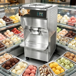 Máquina de Helado Duro Vertical de 150L/H con Enfriamiento por Agua, Congelador de Lotes, Máquina de Gelato de Tapa Abierta con Control de Sobrecarga Ajustable, Precio de Fábrica - Product Image 1