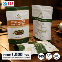 Sachet Doypack Personnalisé Imprimé pour Emballage de Thé en Vrac, Sachet Réutilisable avec Fermeture Zip Écologique pour Tisanes