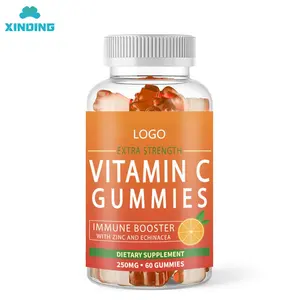 Nahrungs ergänzungs mittel für Ballaststoffe Handelsmarken OEM Kids Bear Paw Vegan Vitamin C Gummies