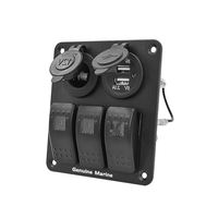 Pour panneau d'interrupteur à bascule bateau marin universel 3 broches panneau de commutateur électronique pour système électrique de Yacht de bateau