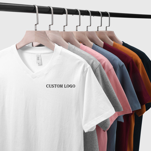 Proveedor de China al por mayor, camisetas con <span class=keywords><strong>cuello</strong></span> en <span class=keywords><strong>V</strong></span>, Camiseta básica en blanco para hombre, camisetas personalizadas Unisex, 100% algodón - Product Image 4