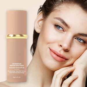 OEM طويلة الأمد <span class=keywords><strong>SPF</strong></span> 50 + كريم خافي عيوب واقي من الشمس المعدني كريم تبييض أساس غير إزالة للون البشرة الداكنة - Product Image 5
