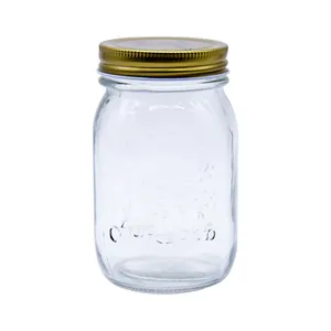 In Stock 8Oz 4Oz 5Oz 16Oz 24Oz 32Oz Kitchen Bar Restaurant Square Wide Mouth Glass Mason Canning Jar With Lid And Band