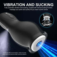 LOVE Vibrateur télescopique intérieur à succion automatique pour masturbation masculine Vagins de masturbation masculine pour hommes Sex Toy