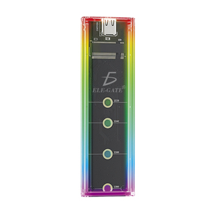เคสคอมพิวเตอร์ ELE-GATE โปร่งใส พร้อมไฟ RGB สำหรับเล่นเกม รองรับขนาด 2230 2242 2260 2280 - Product Image 2