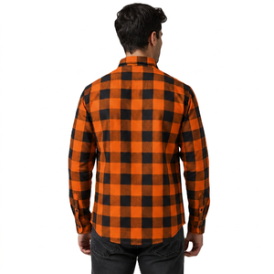 Custom Men's Cotton Flannel Street wear Plaid <b>Shirt</b> | Motorcycle motorbike riding Flannel <b>Shirt</b> for Men collar down <b>wool</b> <b>shirt</b> - Product Image 2