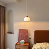 Nouveau design et décoration de style chinois LED style italien forme spéciale suspension antique E27 lustres de plafond en noyer